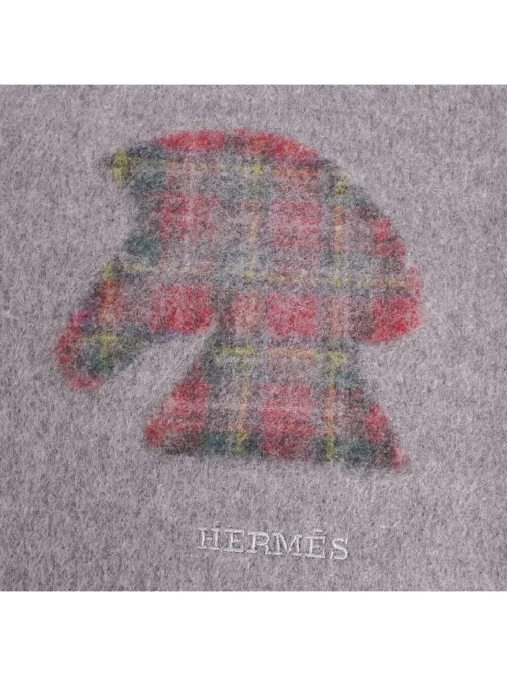 Hermes Scarf Shawl Fringe Cashmere